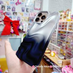 Case Ốp điện thoại iPhone Gợn Sóng Ombre Đen iPhone 13/14/15/16/Pro/Promax