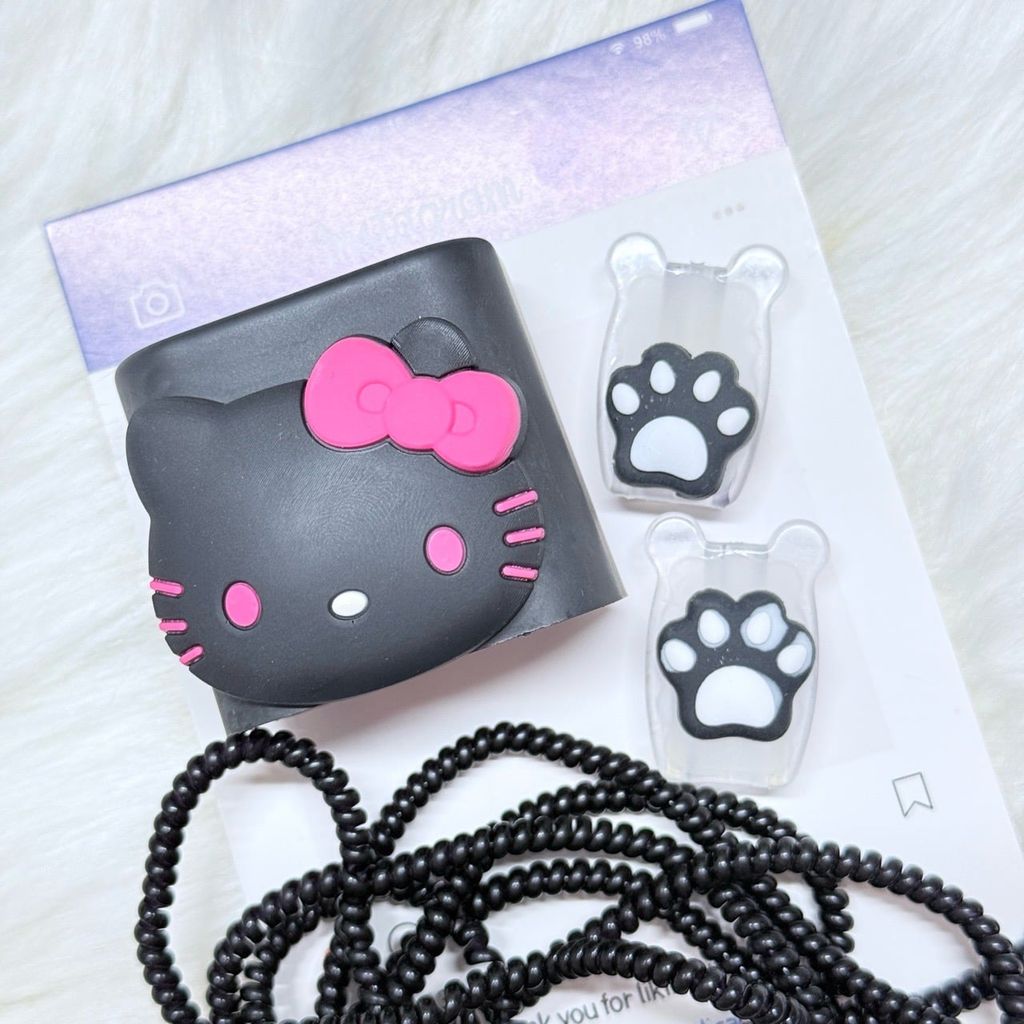 COMBO BẢO VỆ CÓC CÁP SẠC HELLO KITTY