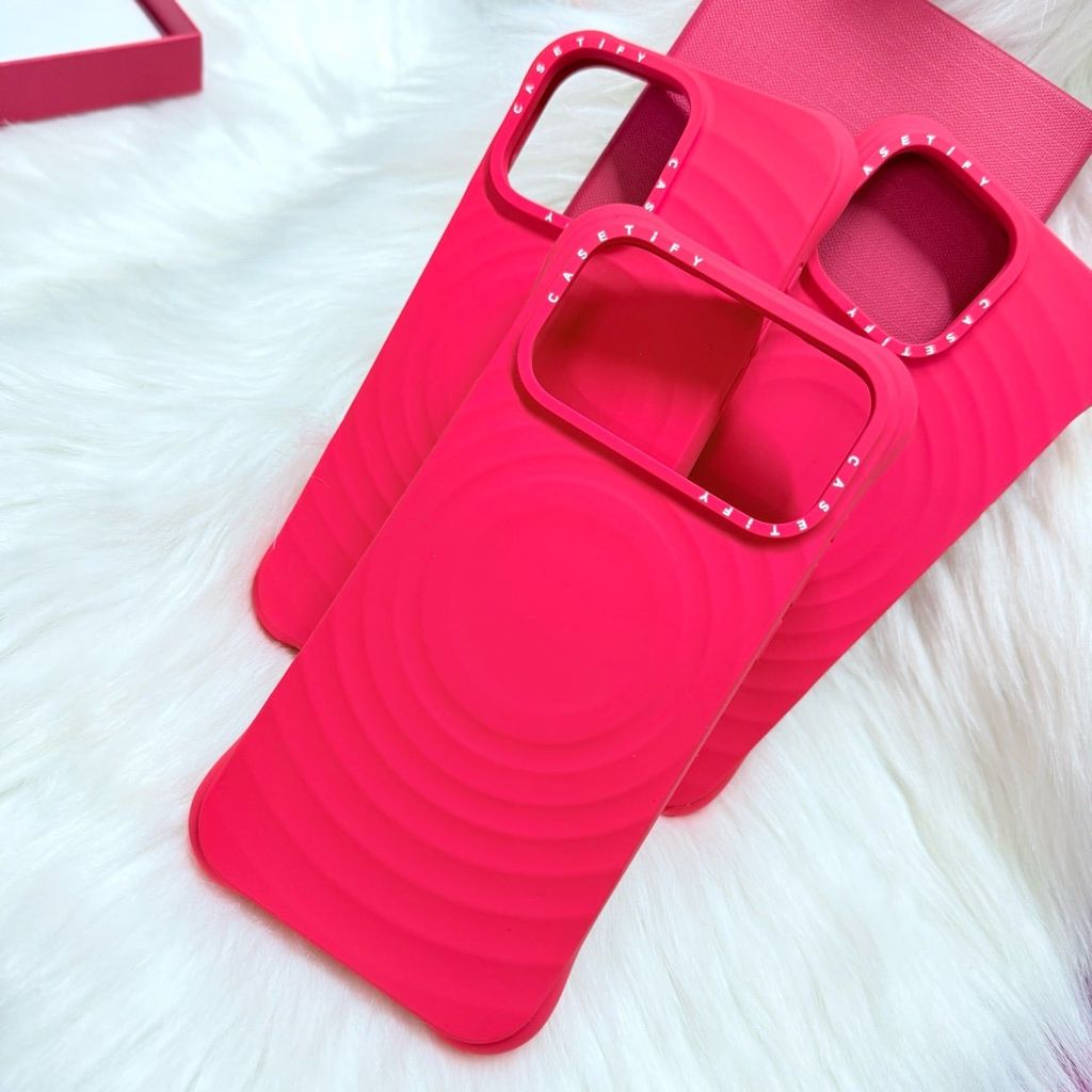 Case Ốp Điện thoại iPhone Casetify Ripple Case Đỏ Magsafe Basic iPhone 17/16/15Pro/Promax