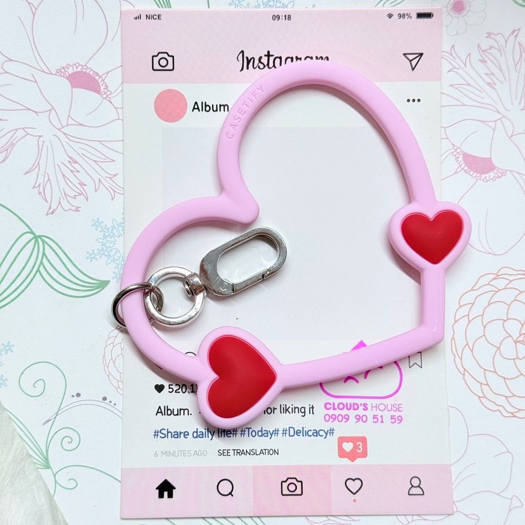 DÂY CHARM TRÁI TIM Silicone R.E.P CaseTify CHỐNG BẨN