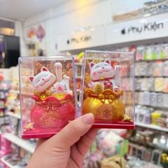 MÈO THẦN TÀI Có Chuông Nằm/ Ngồi Tài lộc trên Túi Tiền Vẫy Tay
