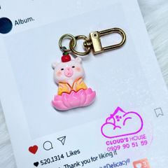 Móc treo điện thoại mini cute dễ thương - MẪU NGỒI HOA SEN