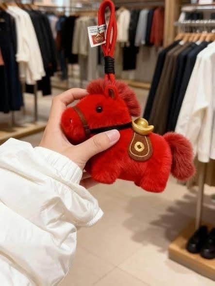 Móc Treo/ Móc Khóa Ngựa Gấu Bông Mã Đáo Thành Công Tài Lộc Tết