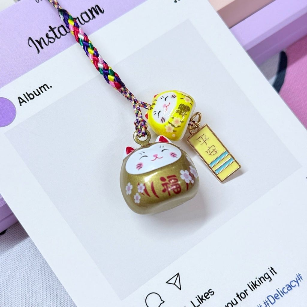 Móc Điện Thoại Mèo Lớn Mèo Nhỏ Móc Túi Phụ Kiện Đẹp nhiều màu (ánh hologram)