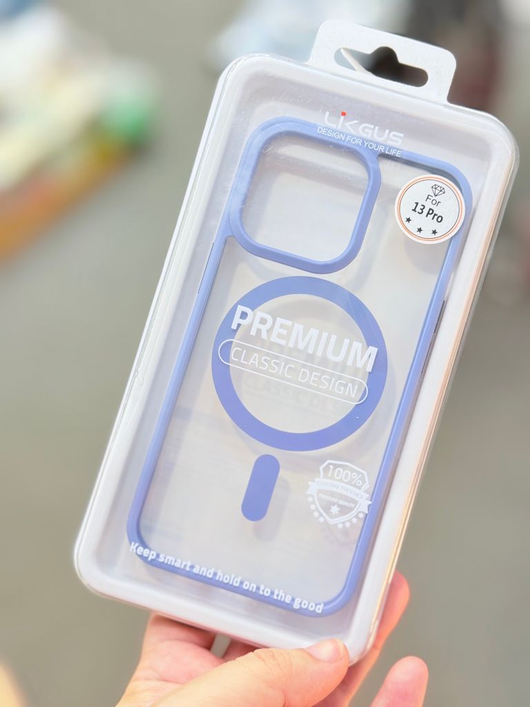 Case Ốp điện thoại iPhone Trong Likgus Magsafe Viền Màu Nhám Lưng Trong Không Vàng 16/Plus/Pro/Promax - PREMIUM Classic Design