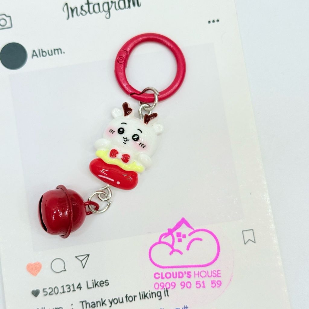 Móc Treo điện thoại, phụ kiện túi xách Giáng sinh Noel mẫu 2 charm