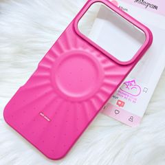 Case Ốp điện thoại iPhone Màu Hồng Cánh Sen Chấm Bi Poli Corner Magsafe Basic iPhone 17/16/15/14/13/12/Pro/Promax