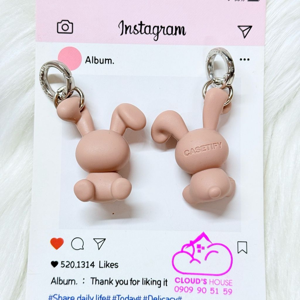 Móc Treo Móc Khóa Phụ Kiện CASETIFY Charm Thỏ