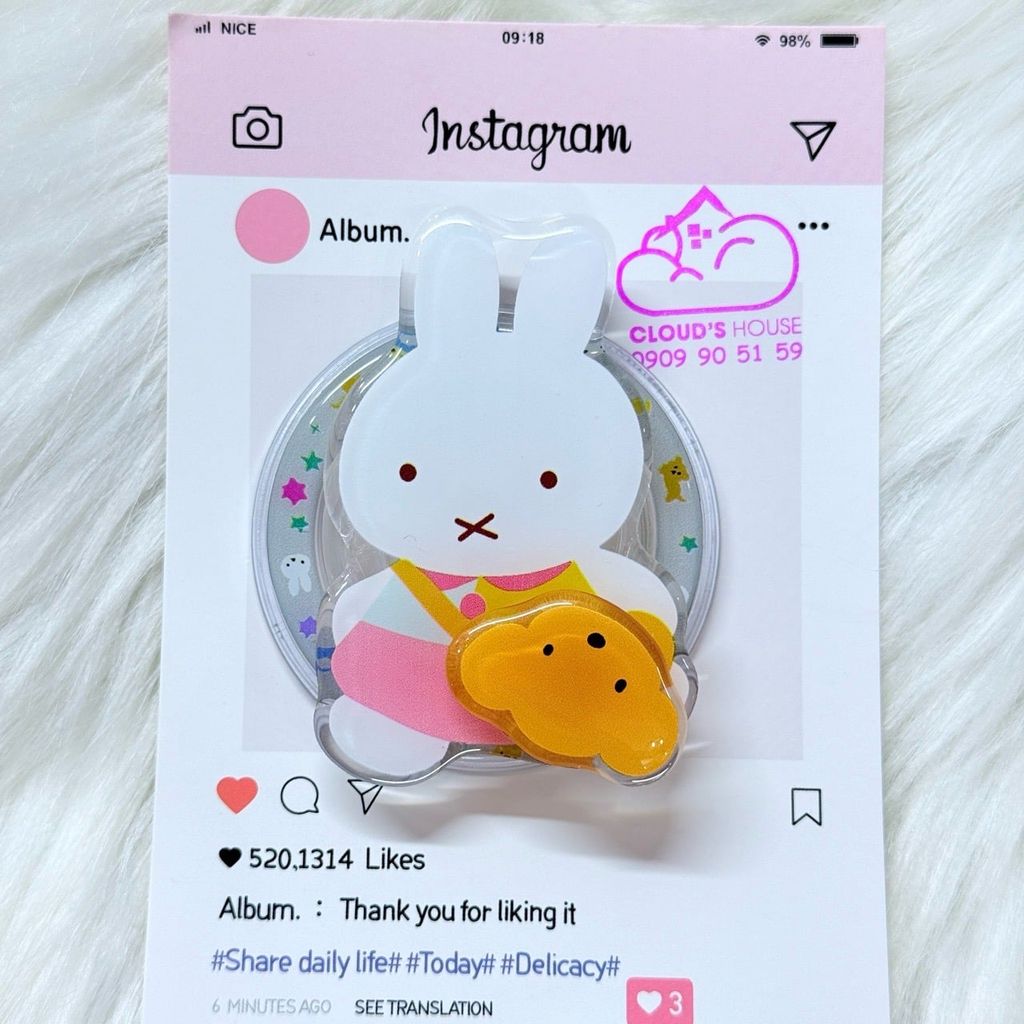 POPSOCKET Magsafe Nam Châm Hít Mẫu Miffy Rabbit - Thỏ