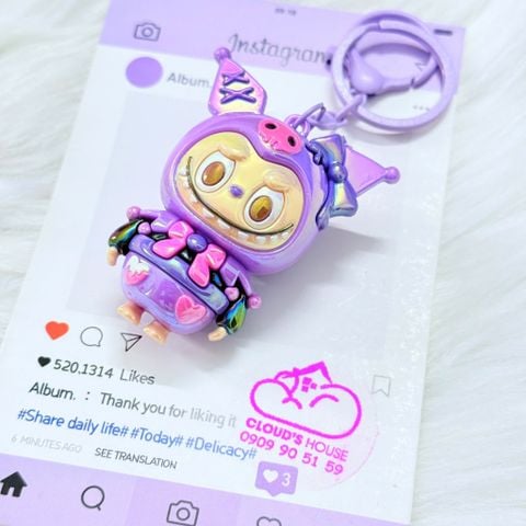 Móc Khóa Labubu Cosplay Kuromi