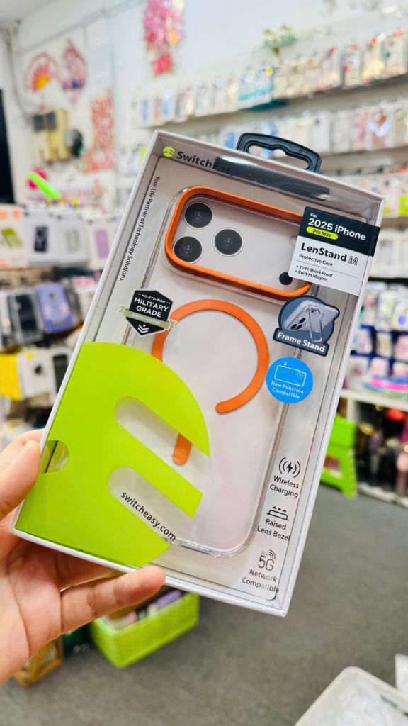 Case Ốp điện thoại iPhone Switcheasy Chính Hãng Trong Viền Màu Camera Chống Dựng Iphone 17Pro/Promax