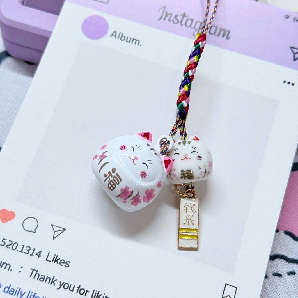 Móc Điện Thoại Mèo Lớn Mèo Nhỏ Móc Túi Phụ Kiện Đẹp nhiều màu (ánh hologram)