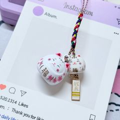 Móc Điện Thoại Mèo Lớn Mèo Nhỏ Móc Túi Phụ Kiện Đẹp nhiều màu (ánh hologram)