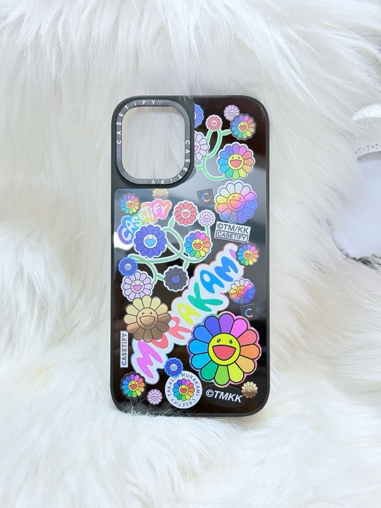 Case Ốp Điện thoại iPhone Hoa Cười & Sticker Nhiều Màu x Murakami Flower Mirror CaseTify iPhone 17/16/Promax