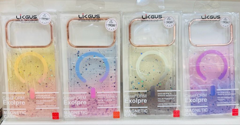 Case Ốp điện thoại iPhone Likgus Trong Ombre Nhiều Màu Bling Bling Magsafe iPhone 16/17/Promax