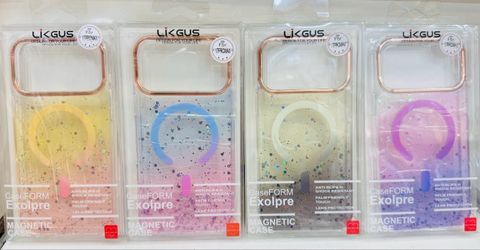 Case Ốp điện thoại iPhone Likgus Trong Ombre Nhiều Màu Bling Bling Magsafe iPhone 16/17/Promax