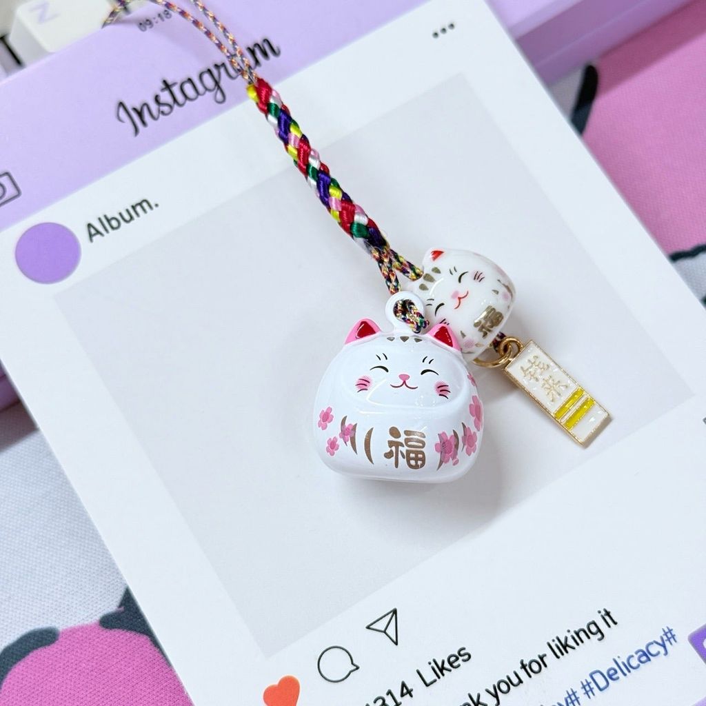 Móc Điện Thoại Mèo Lớn Mèo Nhỏ Móc Túi Phụ Kiện Đẹp nhiều màu (ánh hologram)
