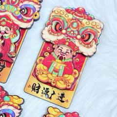 Magnet Trang Trí Tủ Lạnh Ông Thần Tài & Lân Tết (4 Mẫu)