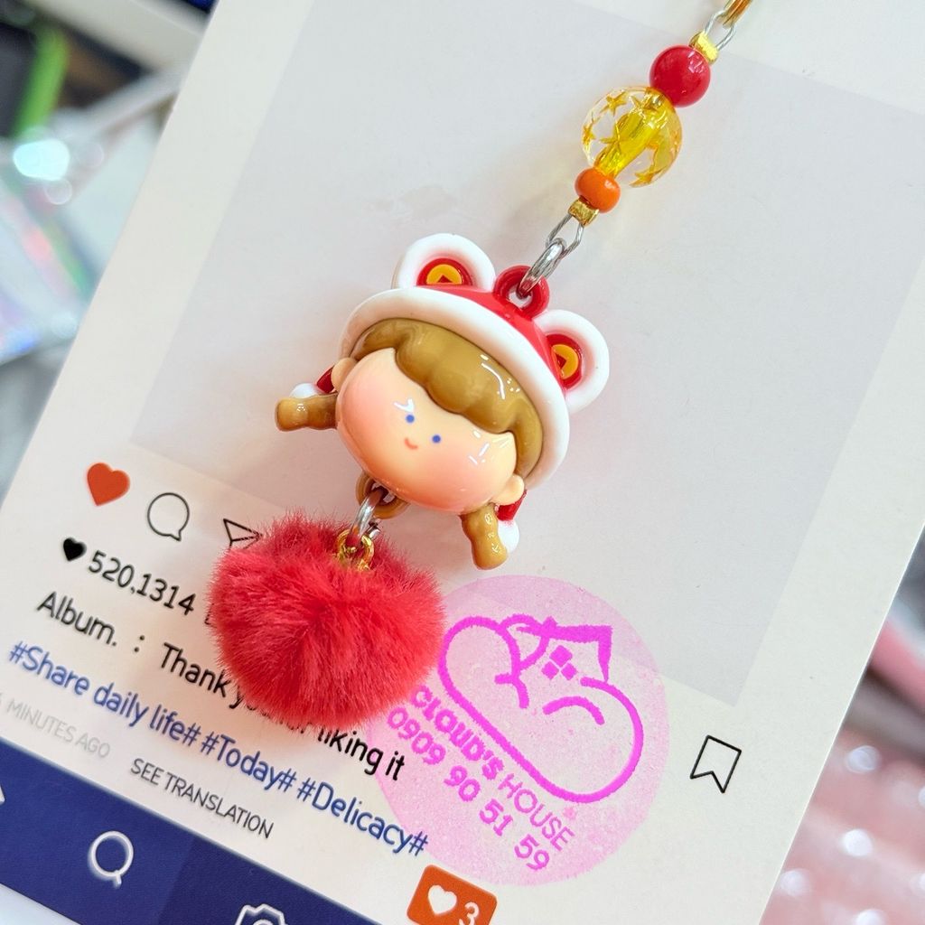 Móc Treo/ Móc Khóa Cặp Cô Gái Coslay Lông Tết 2026