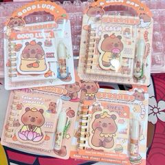 Sổ Tay - Sổ Lò Xo nhiều mẫu Capybara Dễ Thương Cho bé (ĐÀI LOAN)