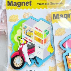 Nam châm Gỗ 3D Trang Trí Tủ Lạnh Fridge Magnet - Hình Ảnh Con Người Việt Nam - Món Ăn Việt Nam - Quà lưu niệm Việt Nam