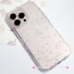 Case Ốp điện thoại iPhone Bling Bling Meomeo bé Mèo kute viền camera lấp la lấp lánh iPhone 13/14/15/16/17Pro/Promax