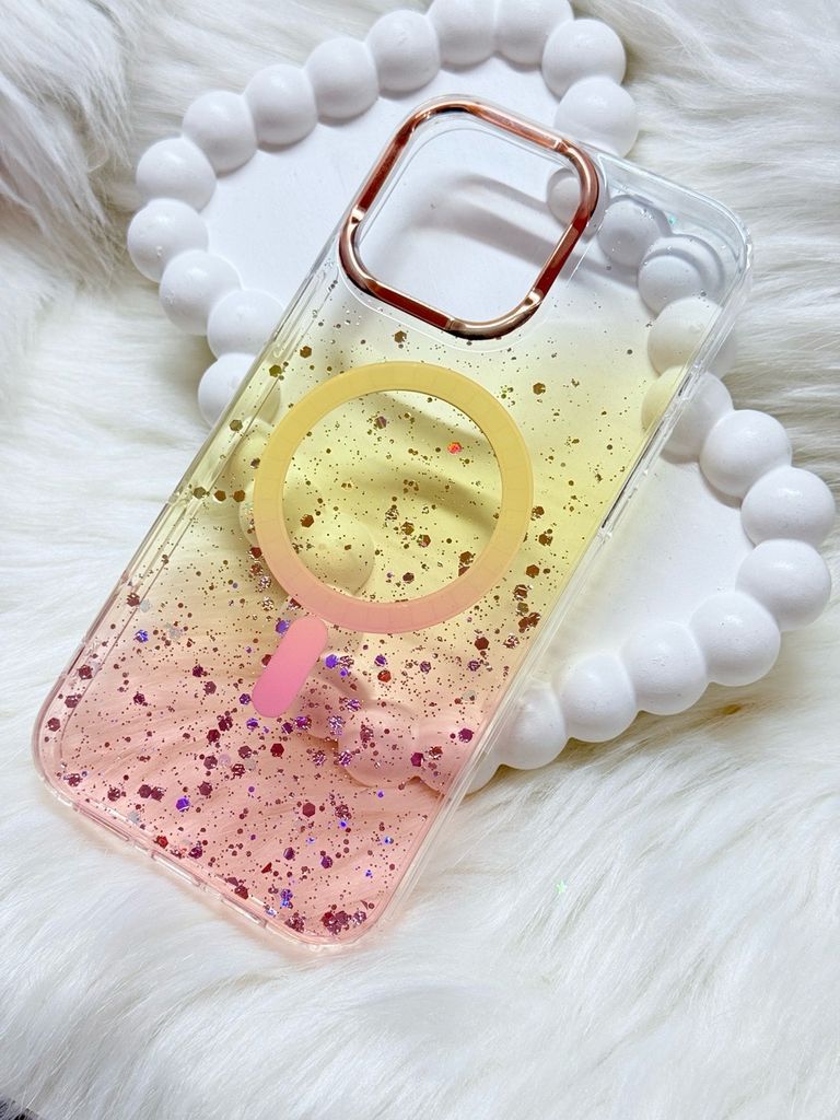 Case Ốp điện thoại iPhone Likgus Trong Ombre Nhiều Màu Bling Bling Magsafe iPhone 16/17/Promax