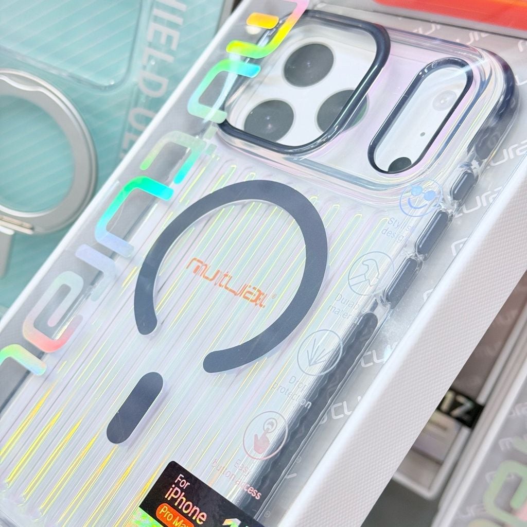 Case Ốp điện thoại iPhone MUTURAL Trong Vân Vali Magsafe Trong Chống Shock iPhone 17/16/Pro/Promax