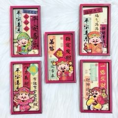 Magnet Trang Trí Tủ Lạnh Vuông Ông Thần Tài Thần Tài Tết ( 5 Mẫu)