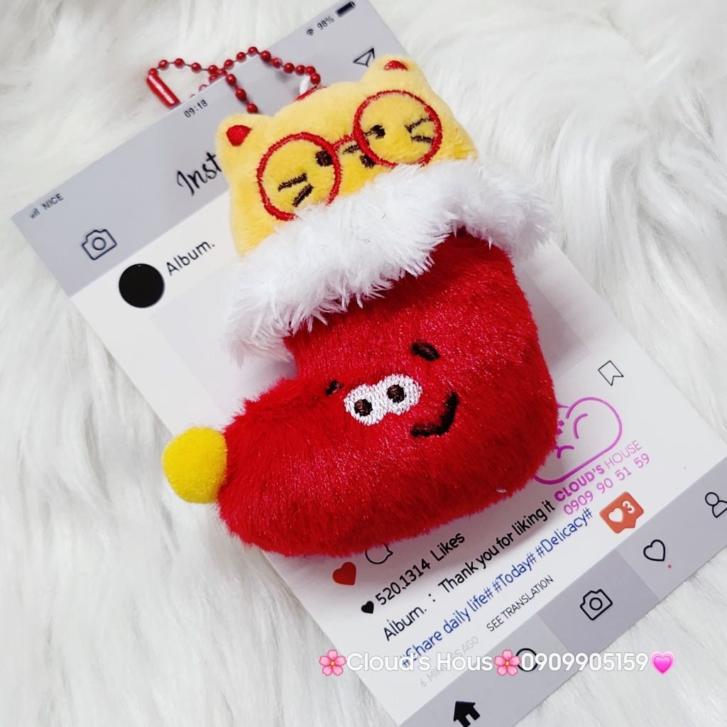 Móc Khóa Gấu Bông Giáng Sinh