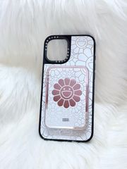 Case Ốp Điện thoại iPhone Hoa Cười Gương Nền Trắng x Murakami Flower Mirror CaseTify iPhone 17/16/Promax