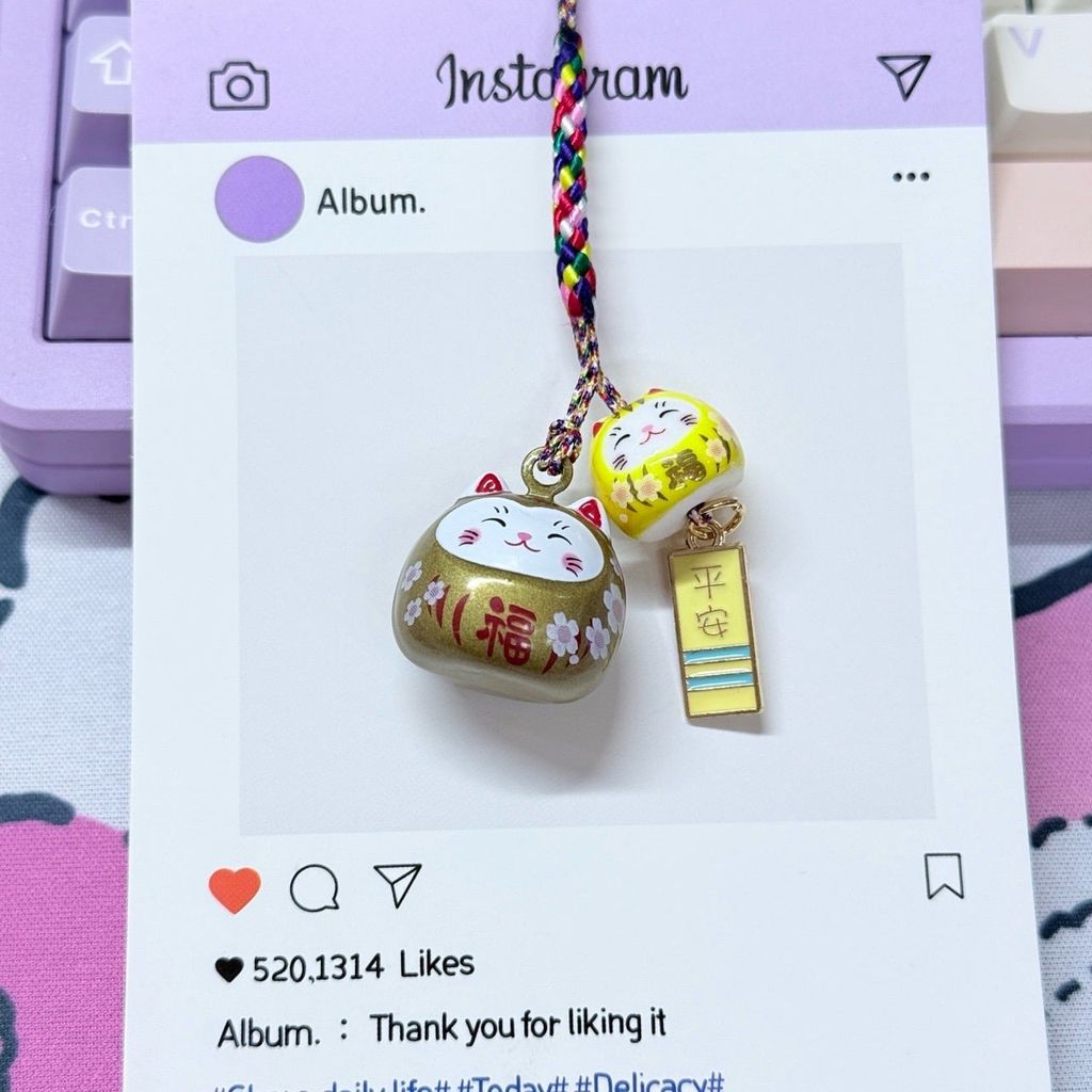 Móc Điện Thoại Mèo Lớn Mèo Nhỏ Móc Túi Phụ Kiện Đẹp nhiều màu (ánh hologram)