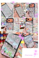 Case Ốp Điện thoại iPhone Gương Nơ Hồng Metallic Pink Ribbon Mirror CaseTify iPhone 17/16/15/14/13/Promax