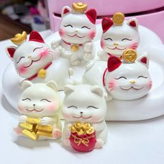 Bộ Mô Hình MÈO THẦN TÀI Bộ 4 Tượng - TẾT