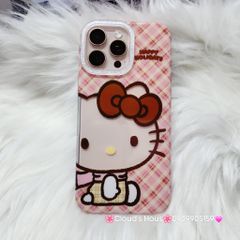 Case Ốp điện thoại iPhone Hello Kitty Trong Camera viền Bling Bling iPhone 13/14/15/16/17/Plus/Pro/Promax