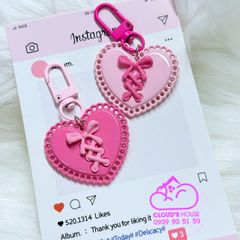 Móc treo điện thoại mini cute dễ thương - MẪU TRÁI TIM