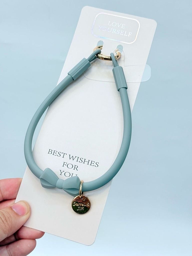 DÂY NƠ Silicone CHỐNG BẨN kèm charm