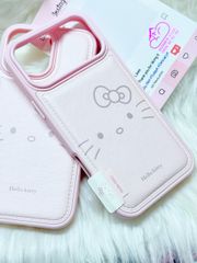 Case Ốp điện thoại iPhone Da Phao Hồng Babe Hello Kitty iPhone 13/14/15/16/17Pro/Promax