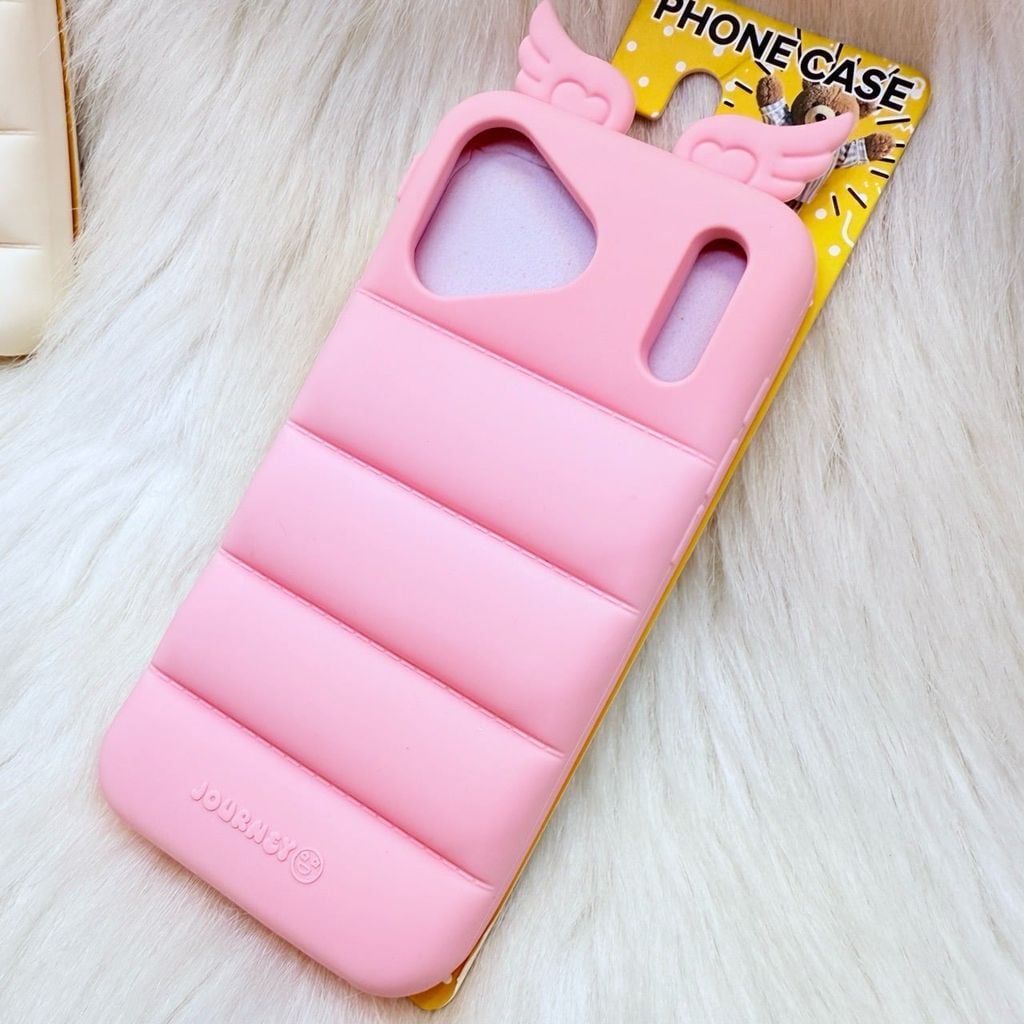 Case Ốp điện thoại iPhone CÁNH THIÊN THẦN Su dẻo 3D Nổi iPhone 12/13/14/15/16/17Plus/Pro/Promax - MÀU HỒNG