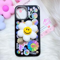 Case Ốp Điện thoại iPhone Hoa Cười & Sticker Nhiều Màu x Murakami Flower Mirror CaseTify iPhone 17/16/Promax