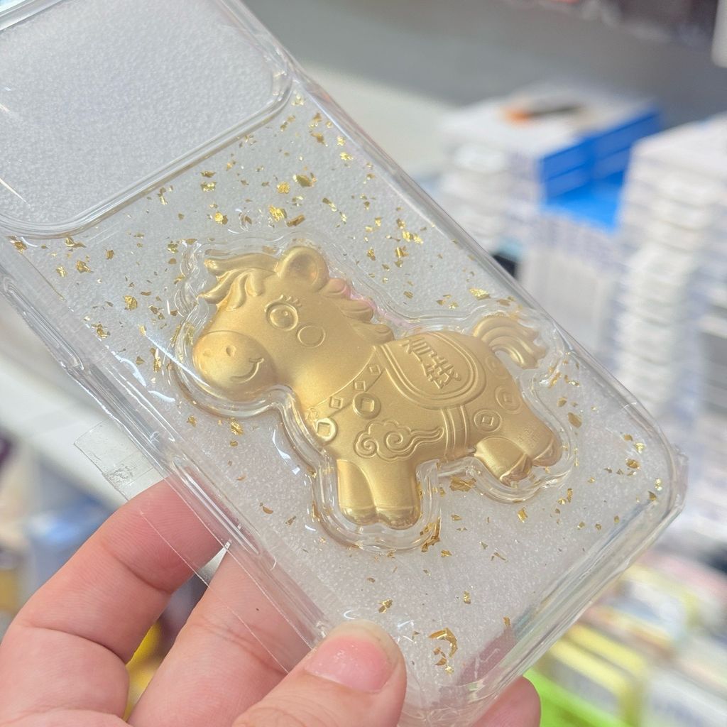 Case Ốp điện thoại iPhone Trong Dẻo Ngựa Vàng Mã Đáo Thành Công iPhone 15/16/17 Pro/Promax TẾT