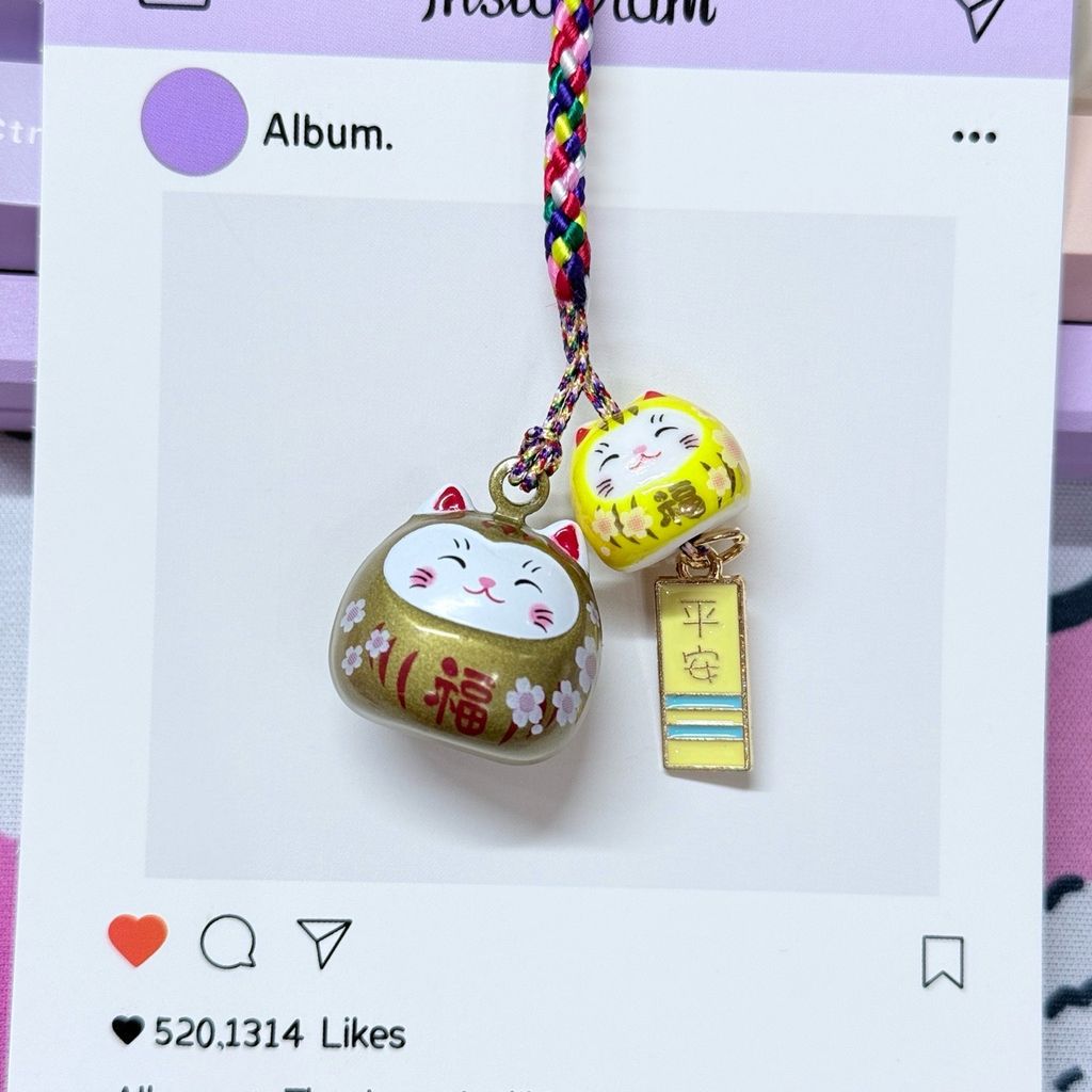 Móc Điện Thoại Mèo Lớn Mèo Nhỏ Móc Túi Phụ Kiện Đẹp nhiều màu (ánh hologram)