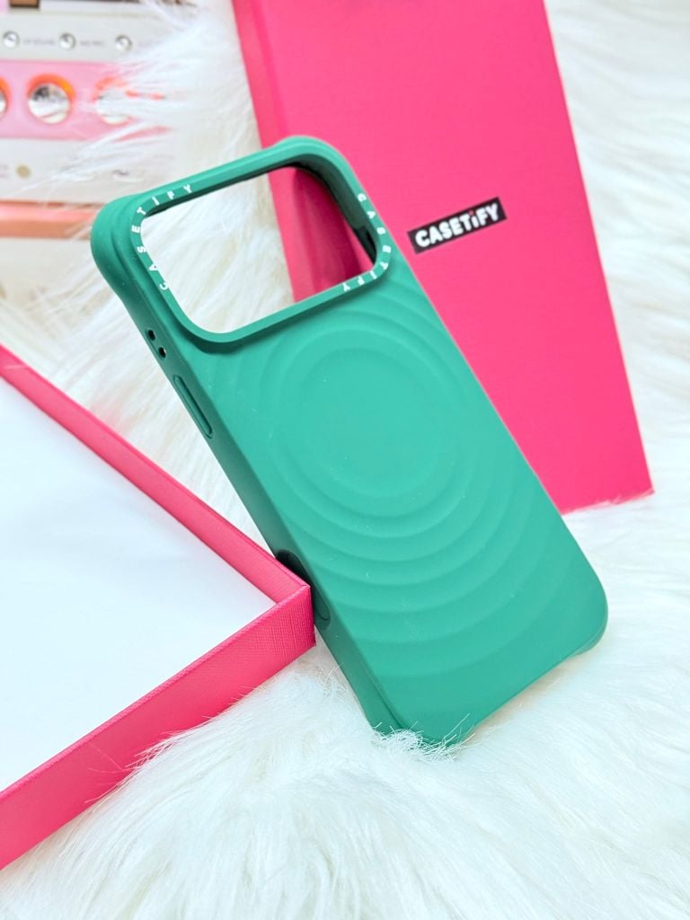 Case Ốp Điện thoại iPhone Casetify Ripple Case Xanh Lá - Emerald Green Magsafe Basic iPhone 17/16/15Pro/Promax