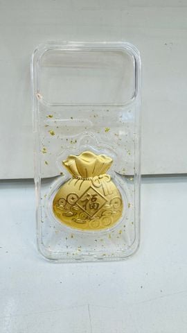 Case Ốp điện thoại iPhone Trong Dẻo Túi Vàng Túi Tiền iPhone 13/14/15/16/17 Pro/Promax TẾT