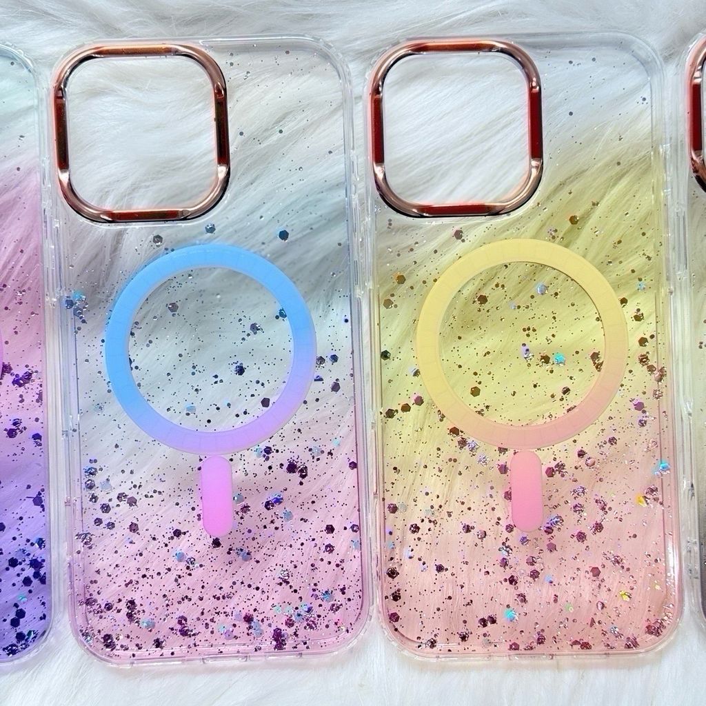 Case Ốp điện thoại iPhone Likgus Trong Ombre Nhiều Màu Bling Bling Magsafe iPhone 16/17/Promax