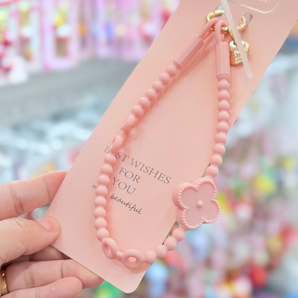 DÂY BI CHARM HOA Silicone CHỐNG BẨN kèm charm