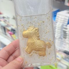 Case Ốp điện thoại iPhone Trong Dẻo Ngựa Vàng Mã Đáo Thành Công iPhone 15/16/17 Pro/Promax TẾT