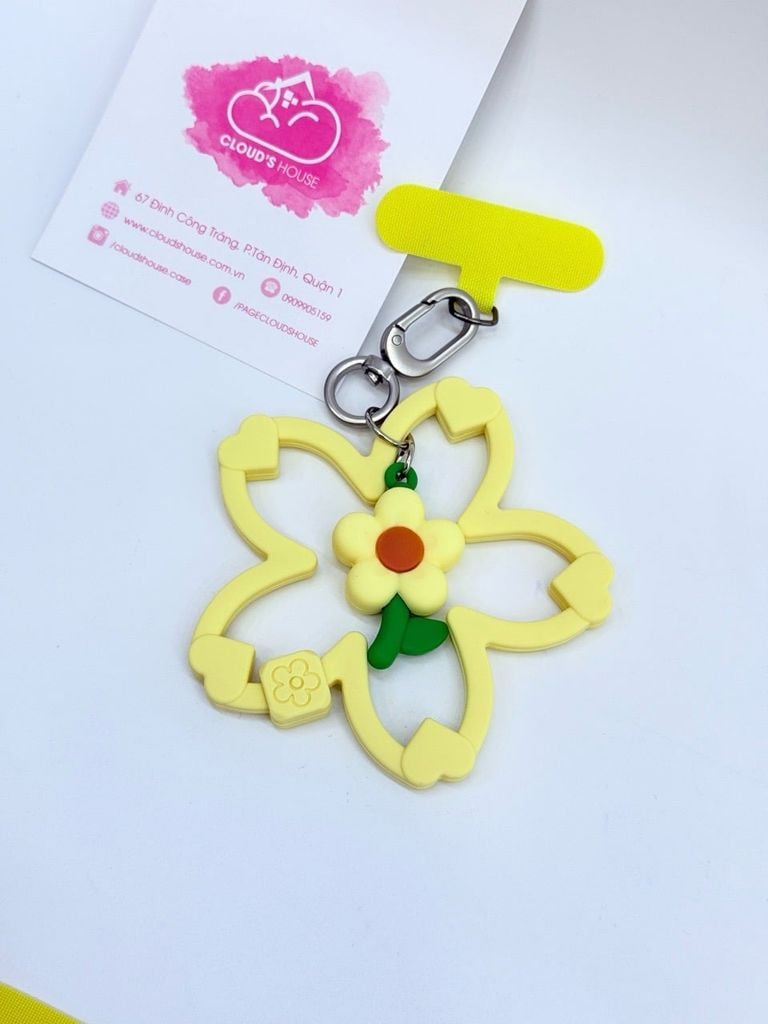 DÂY CHARM HOA Silicone R.E.P CaseTify CHỐNG BẨN kèm charm nhiều màu sắc