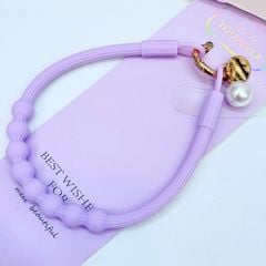 DÂY BI CHARM HOA Ngọc Trai Silicone CHỐNG BẨN kèm charm