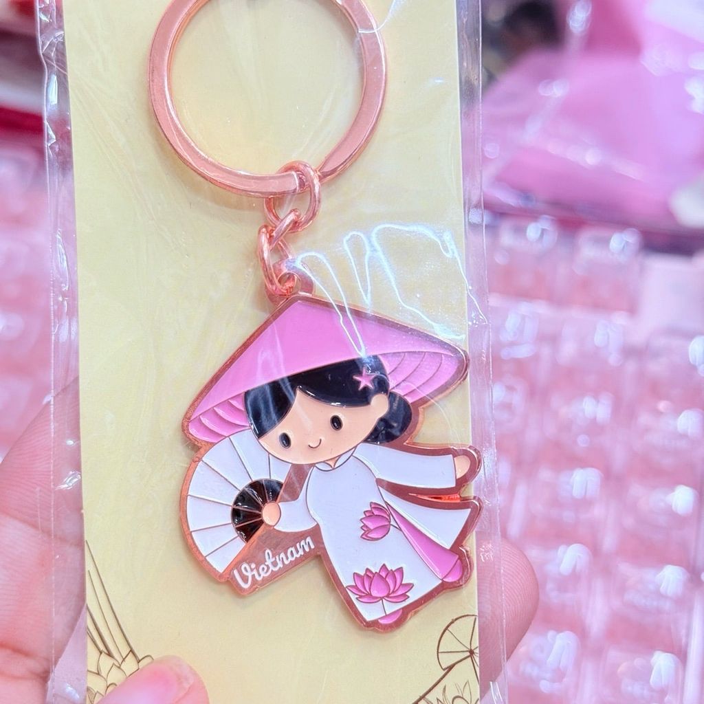Móc Khoá/ Móc Treo Metal Keychain thuần Việt Trang Trí Quà Lưu Niệm Việt Nam
